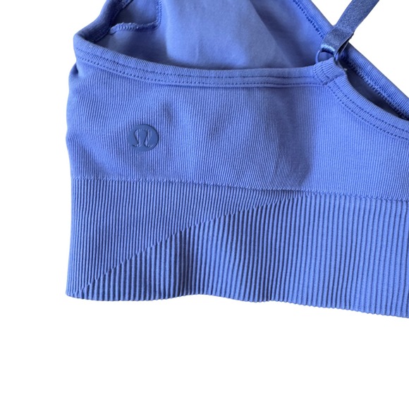 Lululemon Ebb to Street Bra Light Support Periwinkle Blue Size 10 Larkspur - Picture 4 of 8